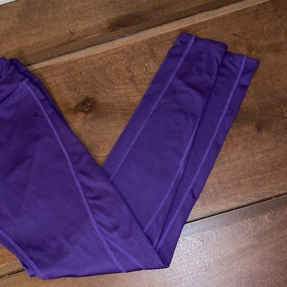 Layers 8 QWICK DRY Purple & Orange Detail Leggings Sz. S - Picture 11 of 17